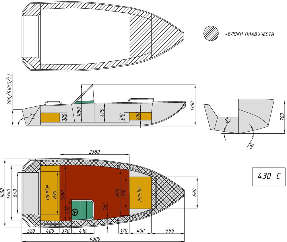 чертёж для - Wyatboat-430 C