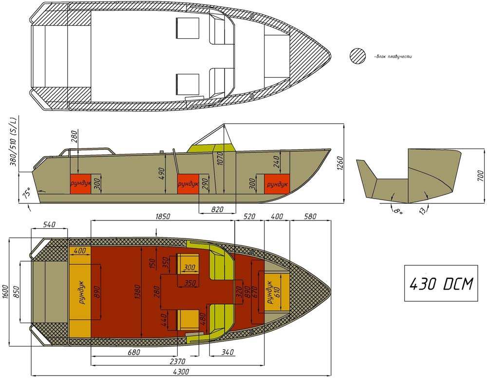чертёж для - Wyatboat-430 DCM