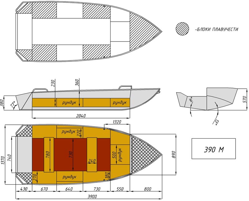чертёж для - Wyatboat-390 M
