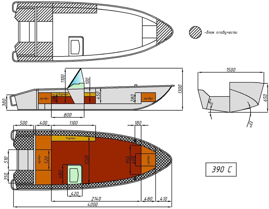 чертёж для - Wyatboat-390 C
