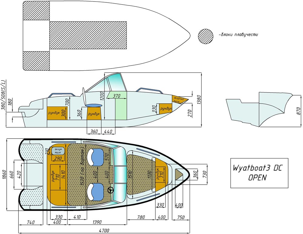 чертёж для - Wyatboat-3 DC Open
